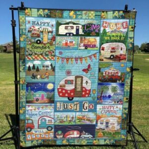 Let S Go Camping Quilt Blanket Yct8  Quilt